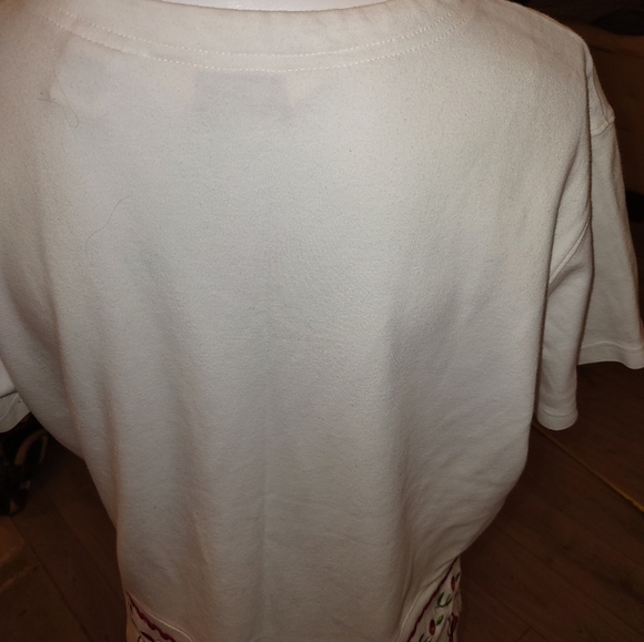 VINTAGE bechamel embroidered cherry v neck shirt - Picture 5 of 7